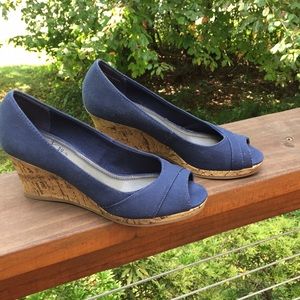 Navy Blue Wedges